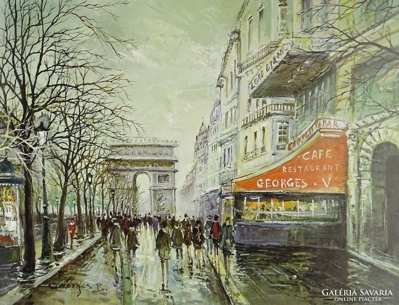 0S821 Párizsi nyomat : Les Champs Elysées
