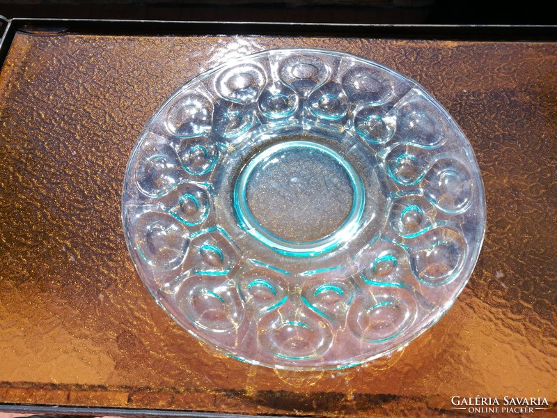 Turquoise glass bowl