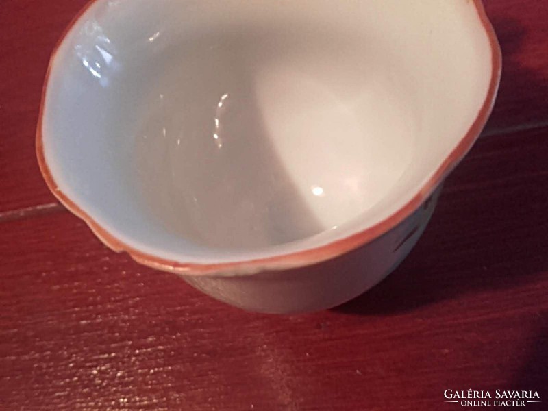 Régi koreai 6 személyes porcelán virágos kávés készlet,mokkás készlet
