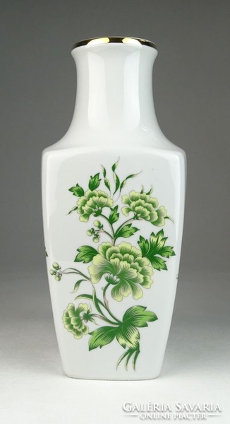 0S985 Virágmintás Hollóházi porcelán váza 24 cm