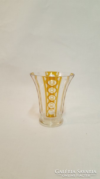 Biedermeier pohár Hántolt üveg, XIX. sz. - 01549