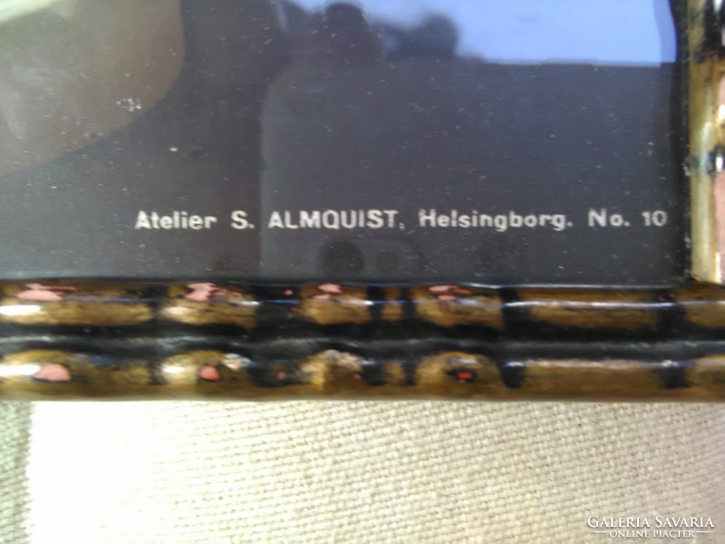 Atelier Almquist Helsingborg  antik kép, nyomat,réz keretben