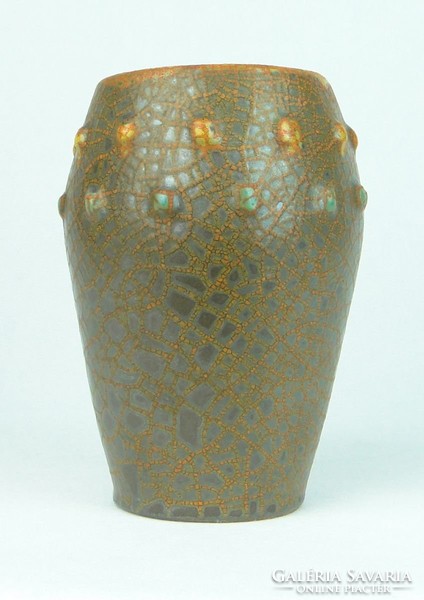 0T133 Retro jelzett iparművészeti kerámia váza
