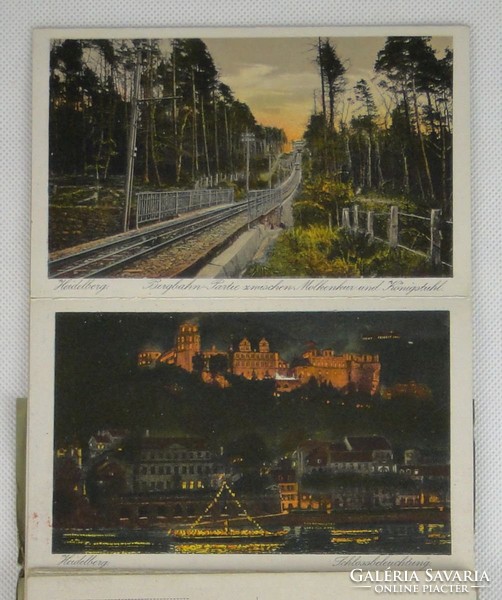 0T151 Régi Heidelberg és Neckartal képeslap füzet