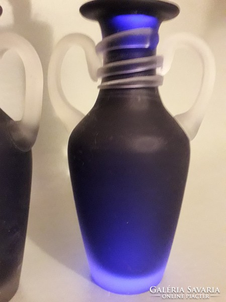 Kézműves üveg amfóra amphora váza darabár kettő darab elérhető