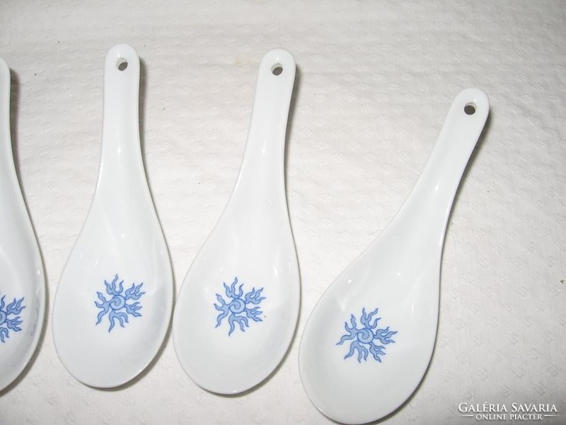 Spoon - 6 pieces - 14 x 5 cm porcelain - perfect - flawless