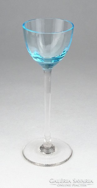 0T310 Antik art deco színezett likőrös pohár