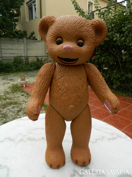 Big, old, humming max zapf marked plastic teddy bear