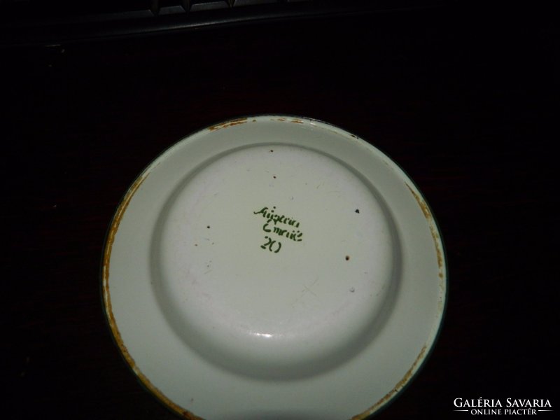 Antique fairytale pattern enameled plate - enamel plate