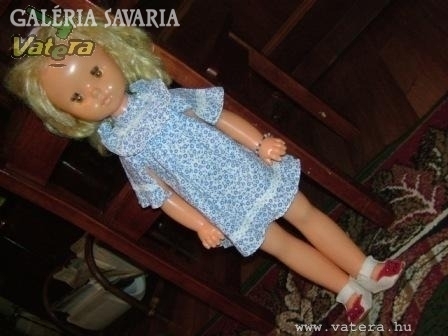 Huge antique plastic sleeping doll with hair