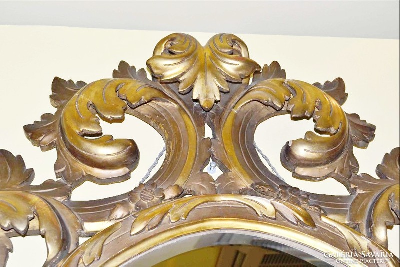 Florentín faragott, aranyozott tükör, nagy méret 155 cm