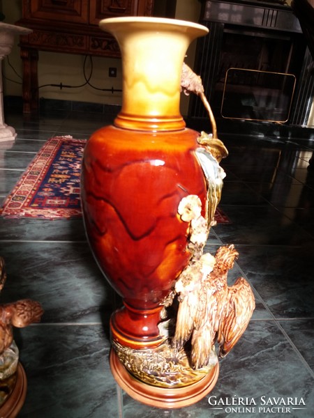 2 pcs. Vase of majolica.