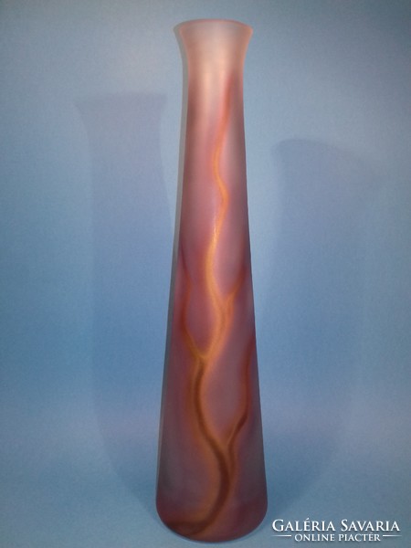 VAN EYK uniquely iridescent signed glass vase 37 cm for glass lovers