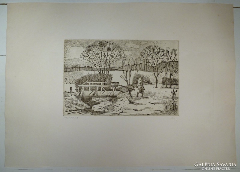 Etching by Mária Tury