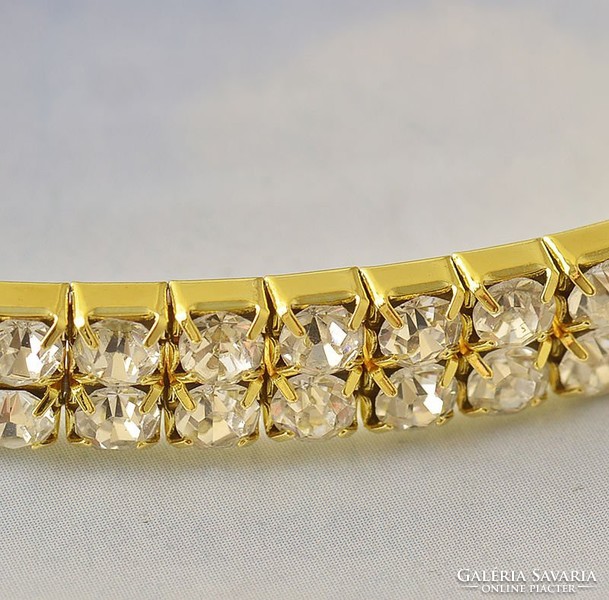 9K gold filled bracelet with cz crystals