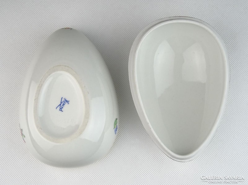 0T854 Nagyméretű Herendi porcelán tojás bonbonier