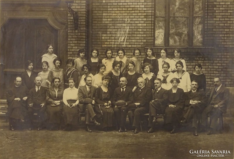 0U010 Régi iskolai fotográfia csoportkép 1923