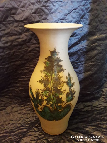 On sale for just that much! 51 Cm bod éva floor vase, unique pattern, full-bodied, large-sized ceramic vase with a pot belly