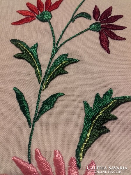 Hand-embroidered table runner, tablecloth 35 x 74 cm