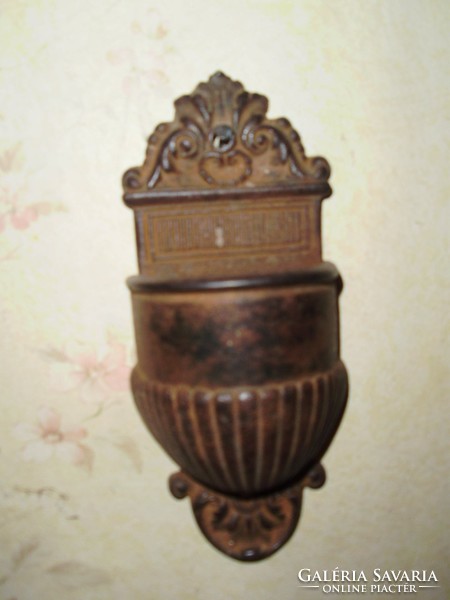 Original! Antique 1800 as holy water tank holy water tank well wall well cast iron 15cm rarity