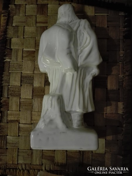 Porcelán csikós férfi  figura, nagy méretű 28,50 cm.,hibátlan,akár jelzés nélküli Zsolnay is lehet