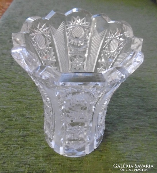 Ólomkristály váza, széles