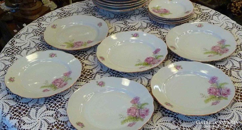Pink zsolnay plate plate set tableware