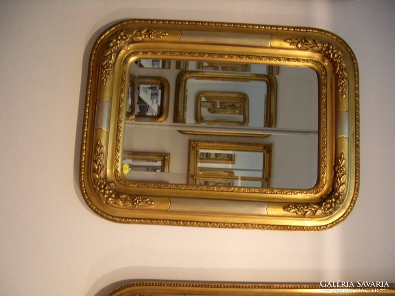 Biedermeier tükör aranyozott keretben csiszolt üveggel