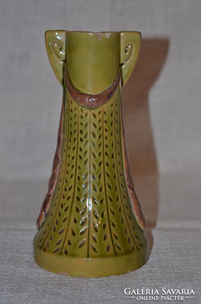 Szecessziós majolika váza  ( DBZ 00107 )