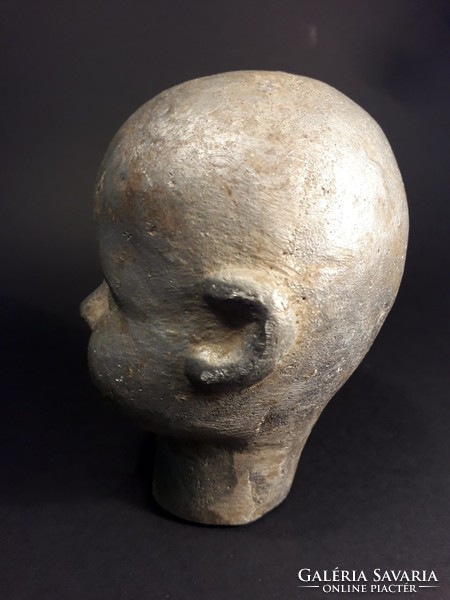 Antique metal baby head - casting mold, casting pattern - rarity