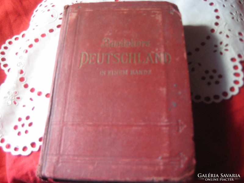 The famous pocket atlas of Germany from 1916, Leipzig, Karl Beadauer, 19 folding maps,