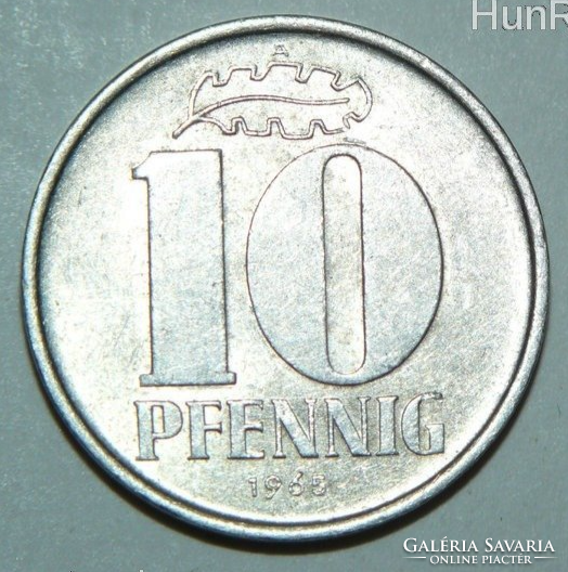 10 Pfennig - Kelet-Németország - 1965.
