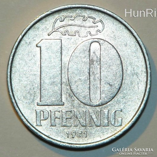 10 Pfennig - Kelet-Németország - 1971.