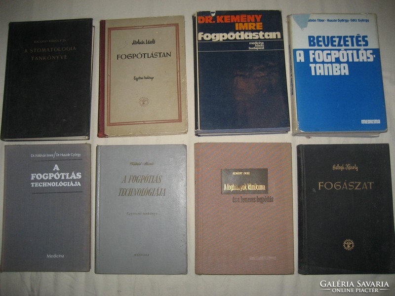 Fogászati/régi/ szakkönyvek/9db/ 1948-79