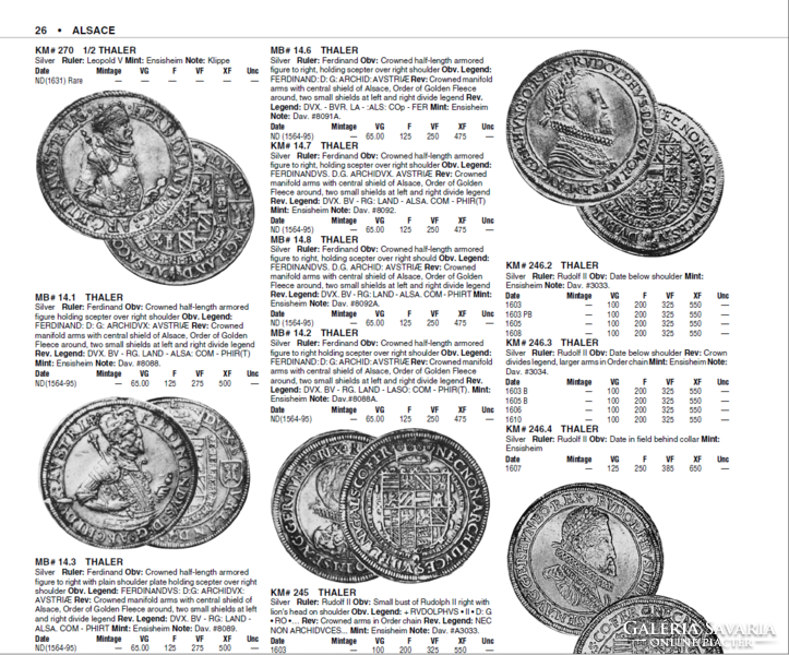 German Coins-1501-től napjainkig.