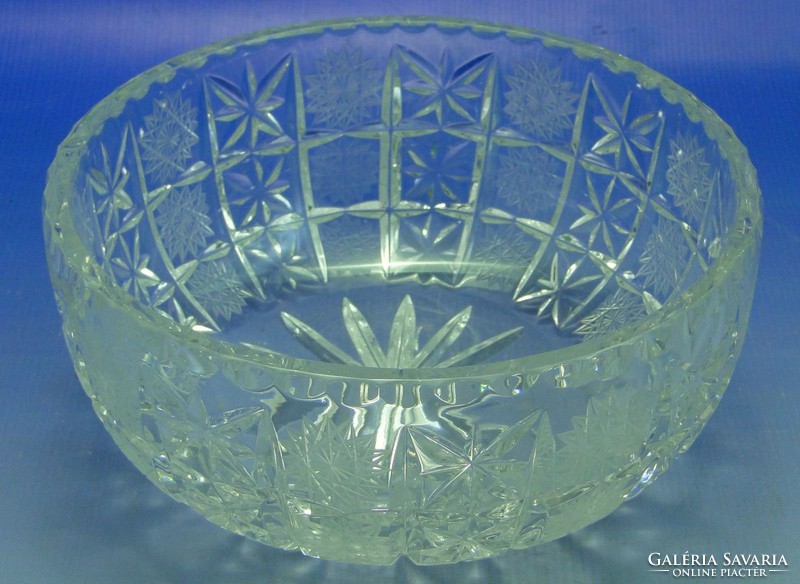 0A997 Régi kristály üveg asztalközép tál