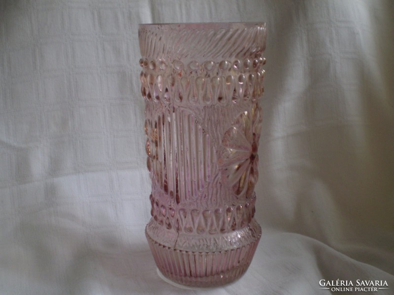 Irizáló üveg váza 