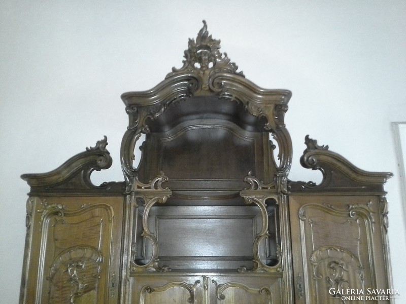 Sideboard, large, two-part, Viennese baroque, restored