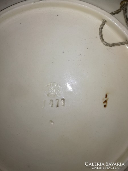 Steidl znaim art nouveau ceramic wall plate - damaged - ep