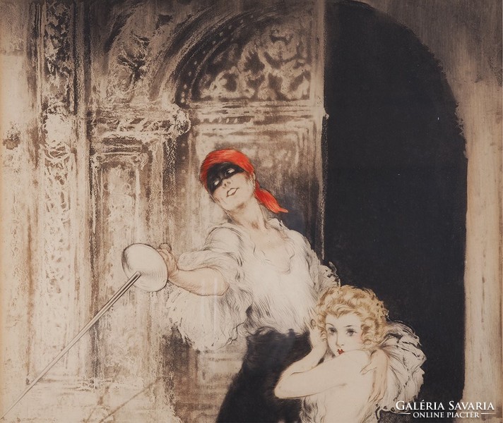 Louis icart (1888-1950): lady and musketeer