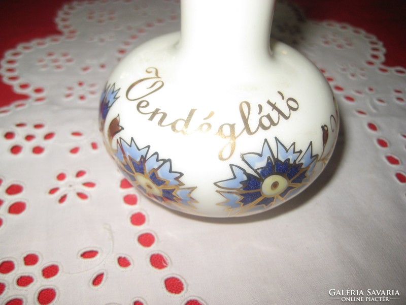 Zsolnay vase, old, hand painted, with cornflower decor