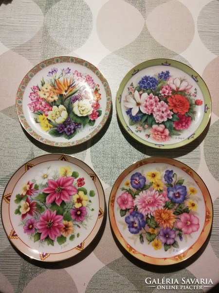 10-piece, fabulous, limited edition, numbered floral decorative plate set