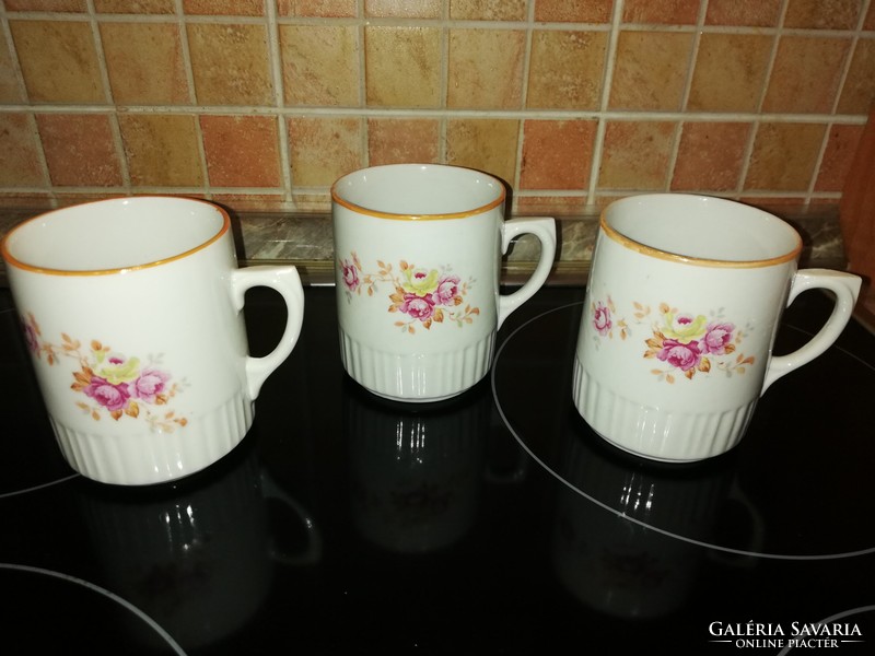 Zsolnay rose bouquet mugs
