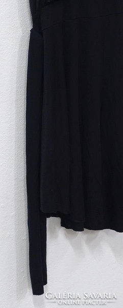 0V709 Fekete Kor Kor műselyem női ruha M-es