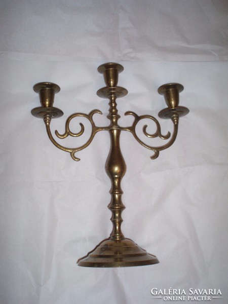 Indian, copper, 3-branch candlestick