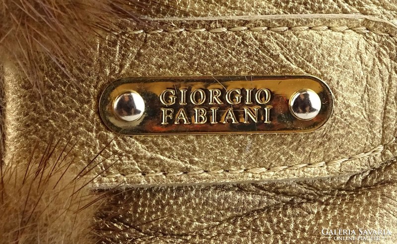 0V849 Arany színű szőrmés Giorgio Fabiani csizma
