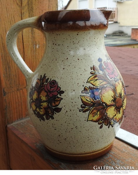 Vintage thick village large water jug - jug, spout
