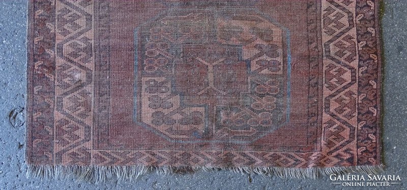0V252 Antik barna elefánttalpas afgán szőnyeg