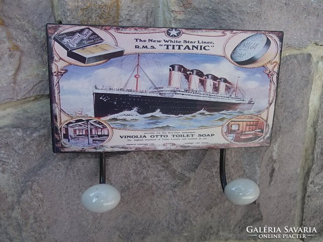 Titanic- fali lemezfogas 23x17 cm -ajándékba is