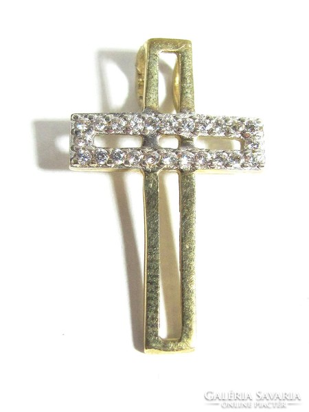 Gold cross pendant (Kecs-au58452)